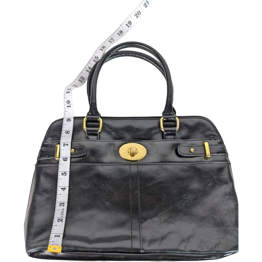 Giani Bernini Black Genuine Leather Satchel - Picture 14 of 16